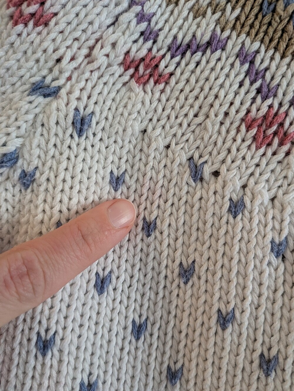 Vintage Northern Isles Hand Knit Embroidered Sweater Grandma Cottagecore Size M - Picture 4 of 12
